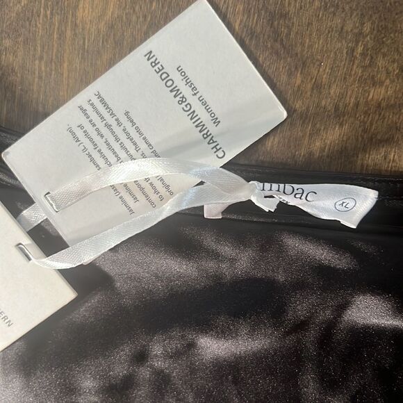 Nwt Jasambac Off one Shoulder Cocktail Party Wedding Guest Satin Dress XL - Picture 12 of 13